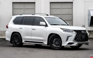 Lexus LX570 by 503 Motoring on Vossen Wheels (S17-07 (3-Piece)) (Eminent White Pearl) 2019 года